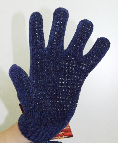 Grippie-Handsch. Chenille Ki./Erw.